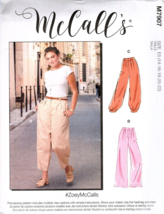 McCall&#39;s M7907 Misses 14 to 22 Easy Loose Fitting Pants Uncut Sewing Pattern New - £11.85 GBP