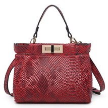 2022 Summer Python Pattern Tote Bag Fashion Shoulder Bag for Women   Designer Fe - £44.41 GBP