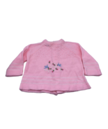 Vintage A Little Angel Sweater Baby Size 0-3M Pink Birds Embroidered Gir... - $555.43 MXN
