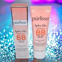 PURLISSE Ageless Glow Serum BB Cream SPF40 TAN DEEP 1.4oz Full Size New ... - $24.74