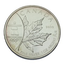 2008 Canada Silver Vancouver Olympics Silver Coin Unc. - £46.08 GBP