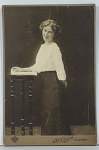 Cabinet Photo Lovely Young Woman by Ad. Orlich, M.Ostrau c1900s Photogra... - £4.66 GBP