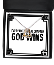Religious Necklace I&#39;ve Read The Ending God Wins Love-MC-NL  - £60.89 GBP