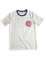 Chicago Cubs Pinstripe Baseball Cooperstown Collection Shirt Women&#39;s Sz Large - £11.18 GBP