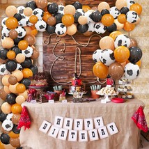 130Pcs - Mixed Brown Black Cow Print Balloons For Western Cowboy Cowgirl Themed  - £18.00 GBP