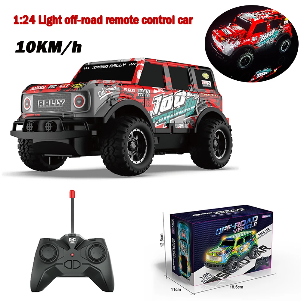 2023 New 1:24 Small Scale Off-Road Remote Control Car With Lights For Kids RC - £31.75 GBP