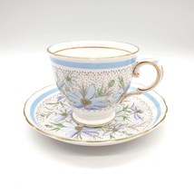 Tuscan Fine English Bone China Vintage Teacup and Saucer Set Hand Painted CRACK - £14.99 GBP