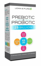 Lean &amp; Pure Prebiotic &amp; Probiotic, 25 Billion Live and Shelf Stable Cultures,... - £19.07 GBP