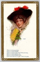 Woman Victorian Lady The Prettiest And Wittiest Postcard T28 - £4.74 GBP