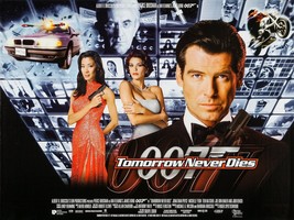 1997 Tomorrow Never Dies Movie Poster 16X11 007 James Bond Pierce Brosnan  - £9.19 GBP