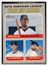 2019 Topps Heritage Joey Gallo / J.D.
  Martinez / Khris Davis CPC, LL    Texas
 - £2.30 GBP