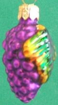Grape Mini Polish Glass Christmas Tree Ornament Fruit Decoration New Mad... - $15.82
