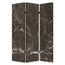 48" X 72" Multi Color Wood Canvas Black Marble  Screen - $10,369.32 MXN