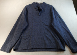Greg Norman Sweater Mens XL Blue Blend Knit 100% Polyester Long Sleeve 3-Button - £8.43 GBP