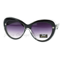 Womens Cateye Sunglasses Unique Oversized Clear Layer Frame - £7.95 GBP