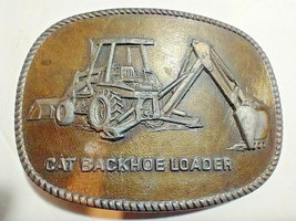 Caterpillar Tractor CO Backhoe Loader Tractor 1985 Belt Buckle Cat Sales - $14.99