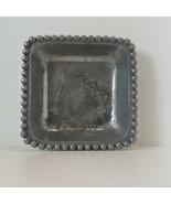 Square Beaded Serving Dish Aluminum IHI Made in India 7.5 inches - £5.94 GBP