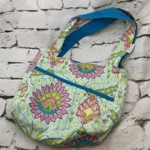 Rag-A-Muffin Tote Bag Handbag Purse Floral Print Green Blue Pink - £11.84 GBP