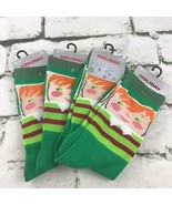 Holiday Editions Ladies Socks Christmas Elf Themed Sz 9-11 Lot Of 4 Pair... - $6.92