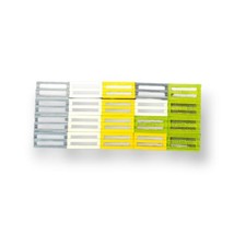 Lego 2412b White Gray Trans-Neon Yellow Tile Grille 1x2 Bottom Groove Li... - £8.61 GBP