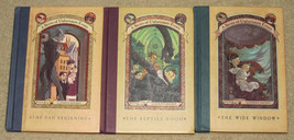 Lot of 3 Series of Unfortunate Events Hardcovers - #1-3 - 1st Editions - £4.56 GBP