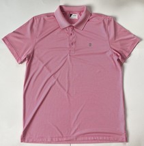 IZOD Golf Pink &amp; White Striped S/S Polo Shirt - Size Large - £15.20 GBP