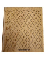 Stampin Up Rubber Stamp Argyle Pattern Dotted Lines Diamonds Card Making... - £3.92 GBP