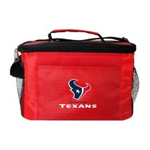 NFL Houston Texans 6 Can Cooler Bag Red Beach Sports Lunchbox - £9.44 GBP