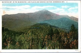 Whiteface Mt. Lake Placid and Saranac Section New York Postcard 1931 - £11.78 GBP