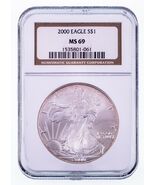 2000 Silver American Eagle Graded by NGC as MS-69 - $232.31