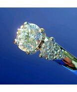 EARTH MINED Diamond Deco Engagement Ring Designer SOLID 14k White Gold Solitaire - $6,170.25