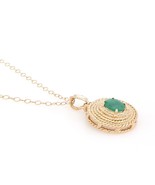 Women’s 18K Yellow Gold Over Sterling Silver Emerald and Diamond 18 Inch... - $433.95 CAD