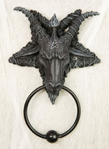 Ebros Satan Goat of Mendes Samael Lilith Baphomet Inverted Pentagram Door Knock - £26.66 GBP