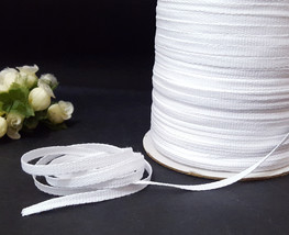 3/16&quot; 5mm wide -10y-200yd White Cotton Tape Twill Tape Flat Cord Hanger ... - £7.07 GBP+