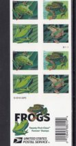 Frogs - Complete booklet of 20 - MNH - $308.75 MXN
