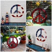 Metal Treasured Red Peace Sign Decorative Metal Hanging Peace Sign Wall DecorArt - £11.88 GBP - £20.05 GBP