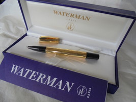 Waterman Torsade C/F Conpemdium Gold Plated Moire Original Fineliner Pen - £38.33 GBP