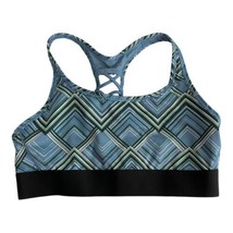 Victoria Sport Womans Size Large Bra Blue Racer Back Strappy Not Padded - $21.44