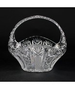 Queen&#39;s Lace Variant Cut Crystal Basket, Vintage Bohemian Glass Stars &amp; ... - £59.73 GBP