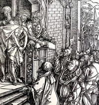 Ecco Homo Jesus Captured Albrecht Durer 1950 Religious Print Phaidon DWX4D - $39.99