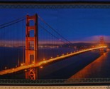23.5&quot; X 44&quot; Panel Golden Gate Bridge San Francisco Skyline Cotton Fabric... - $11.06