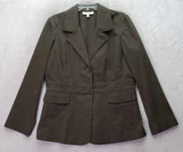 Talbots Blazer Jacket Womens Size 8 Green Long Sleeve Single Breasted Tw... - $27.69