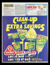1984 O-Cedar Home Cleaning Products Circular Coupon Advertisement - £14.90 GBP