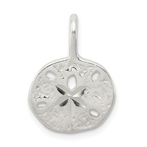 Sterling Silver Sand Dollar Charm &amp; 18&quot; Chain Jewerly 19.8mm x 13.1mm - £16.55 GBP