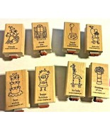 Lot of 8 New Stampin&#39; Wood Craft Stamps Variety Lot #3  - $6.88