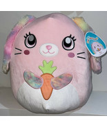 NWT 2022 BOP Pink Bunny w/Carrot Fuzzy Ears 16” Easter Edition RARE Squishmallow - £43.79 GBP