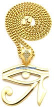Ojo De Ra Nuevo Collar Colgante Con 61cm Cadena Larga Egipcio Heru Horus - £13.69 GBP