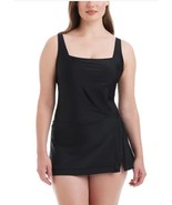 Beyond Control Womens Swim Dress Black UPF 50 Tummy Control Adjustable S... - $44.99