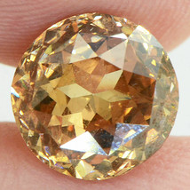 Round Shape Diamond Fancy Orangy Brown Rose Cut Loose VS2 Enhanced 2.85 Carat - £3,081.51 GBP