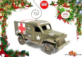Christmas Ornament! Dodge WC-54 Medic Army Ambulance WW2 Korea Vietnam MASH/USMC - $48.98